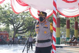 Polres Siak & Unsur Terkait Lakukan Penyemprotan Desinfektan Serentak di Seluruh Kabupaten Siak