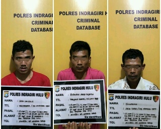 Satres Narkoba Polres Inhu Bekuk Tiga Pengedar Sabu di Seberida