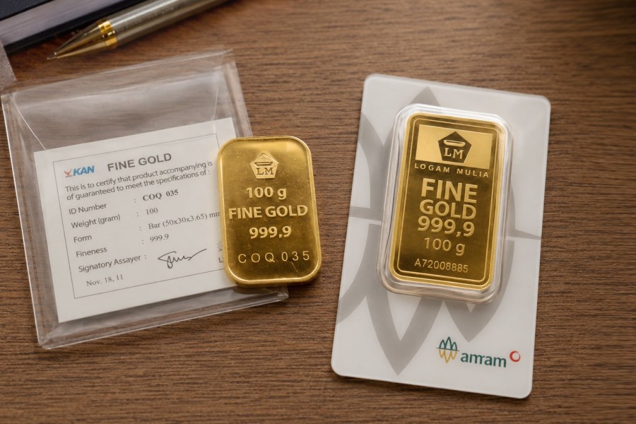Fluktuatif Sepanjang Pekan, Harga Emas Antam Kembali Turun ke Rp2.627.000/Gram