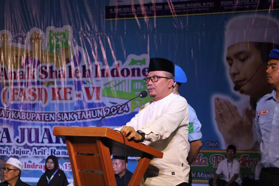 Sekda Arfan Tutup FASI Ke VI Kabupaten Siak 2024, Semoga Terwujudnya Generasi Agamis
