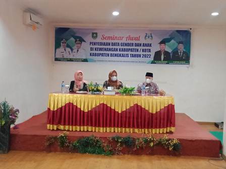Dinas DPPPA Kabupaten Bengkalis Taja Seminar Penyediaan Data Gender di Kawasan Kabupaten & Kota