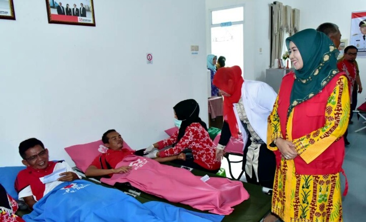 Ketua PMI Inhil Gelar Donor Darah Serentak Se Riau