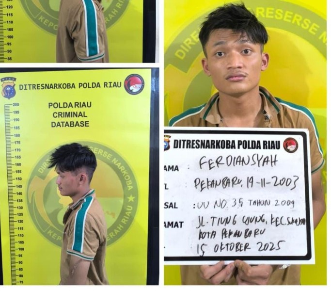 Dua Pengedar Narkoba di Pekanbaru Dibekuk Polisi