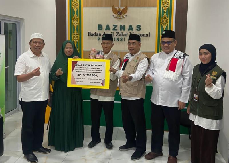 Donasi Rp77,7 Juta dari KKIH Pekanbaru, untuk Palestina
