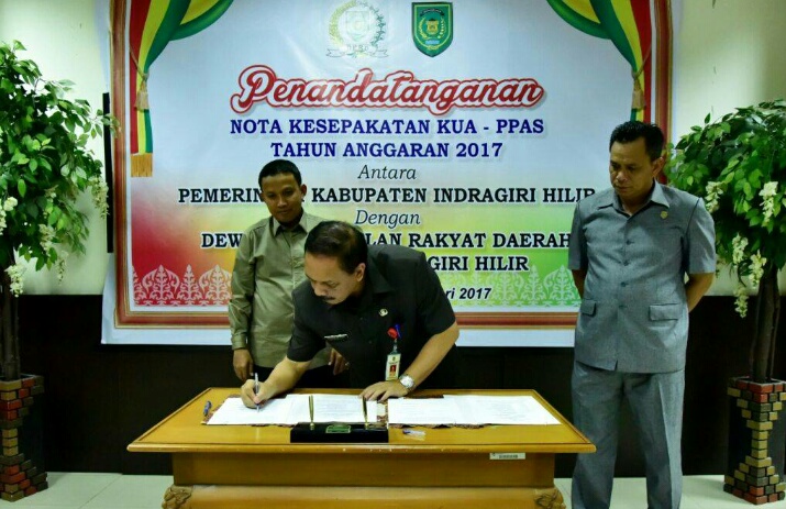 Pemkab & Dewan Inhil Tandatangani Nota Kesepakatan KUA-PPAS