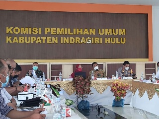KPU Inhu Gelar Rapat Koordinasi & Sosialisasi Jelang PSU Pilkada 2020