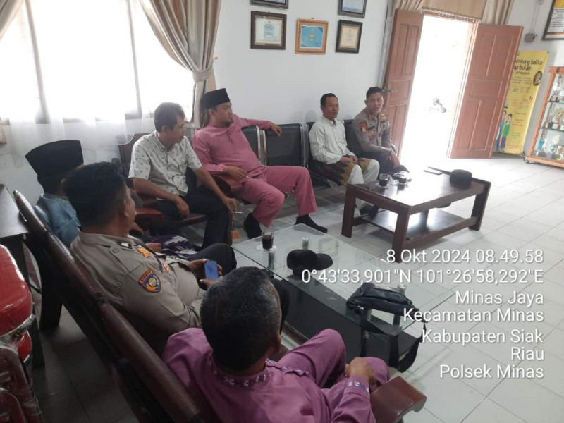 Silaturahmi Kamtibmas, Polsek Minas Ajak Masyarakat Sukseskan Pilkada 2024