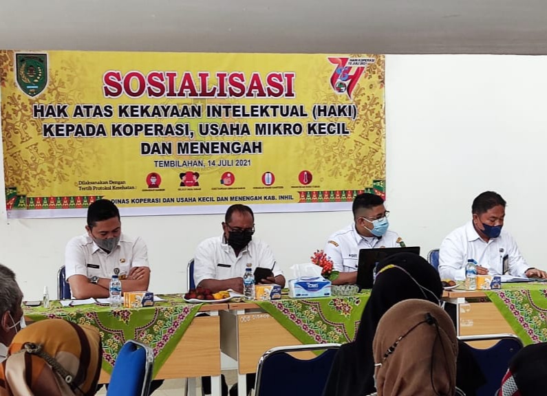 Diskop dan UKM Inhil Sosialisasikan Pentingnya HAKI ke Pengurus Koperasi dan UMKM