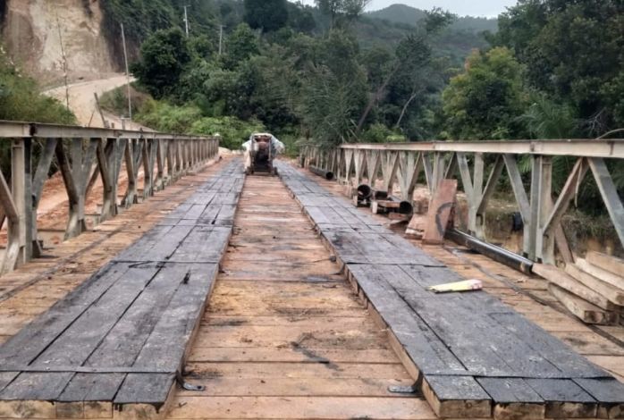 Jembatan Bailey Selesai Dikerjakan PUPR Riau, Akses Jalan di Desa Rokan Koto Ruang Rohul Sudah Bisa Dilalui