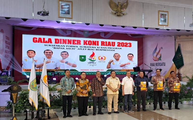 Gala Dinner KONI Riau 2023, Gubri Minta Pertahankan Juara Umum Porwil Sumatera