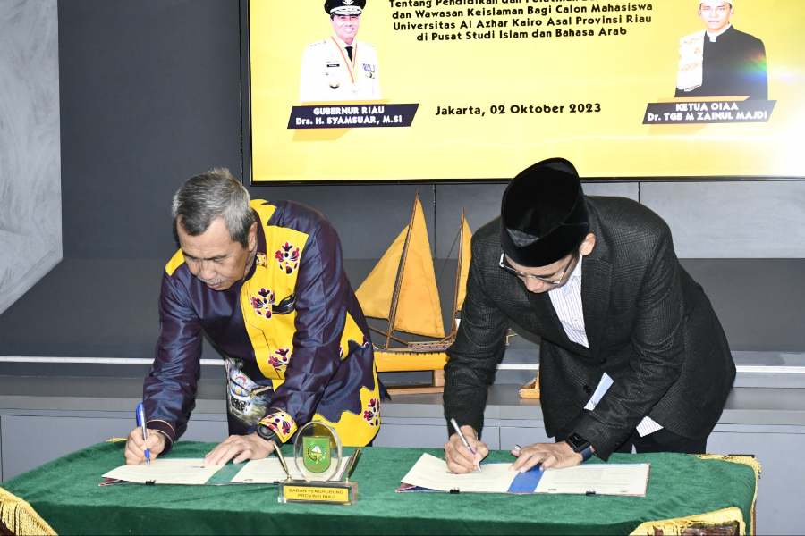 MoU dengan OIAA, Strategi Syamsuar Tingkatkan SDM Anak Jati Riau