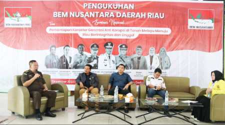 Asintel Kejati Riau Hadiri Seminar dan Pengukuhan BEM Nusantara Daerah Riau, Ini Pesannya