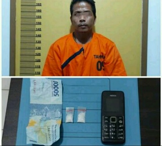 Sudah Lama Diincar, Pria Ini Ditangkap Polres Inhu Saat Nunggu Pembeli Sabu
