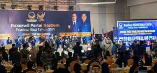 Petinggi Partai Nasdem Gaungkan Nama Abdul Wahid Berkali-kali di Arena Rakorwil