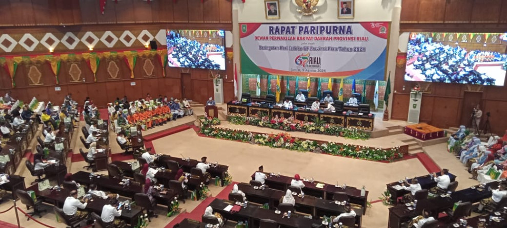 Angkat Tema Riau Membangun, DPRD Riau Gelar Paripurna HUT Riau ke 67
