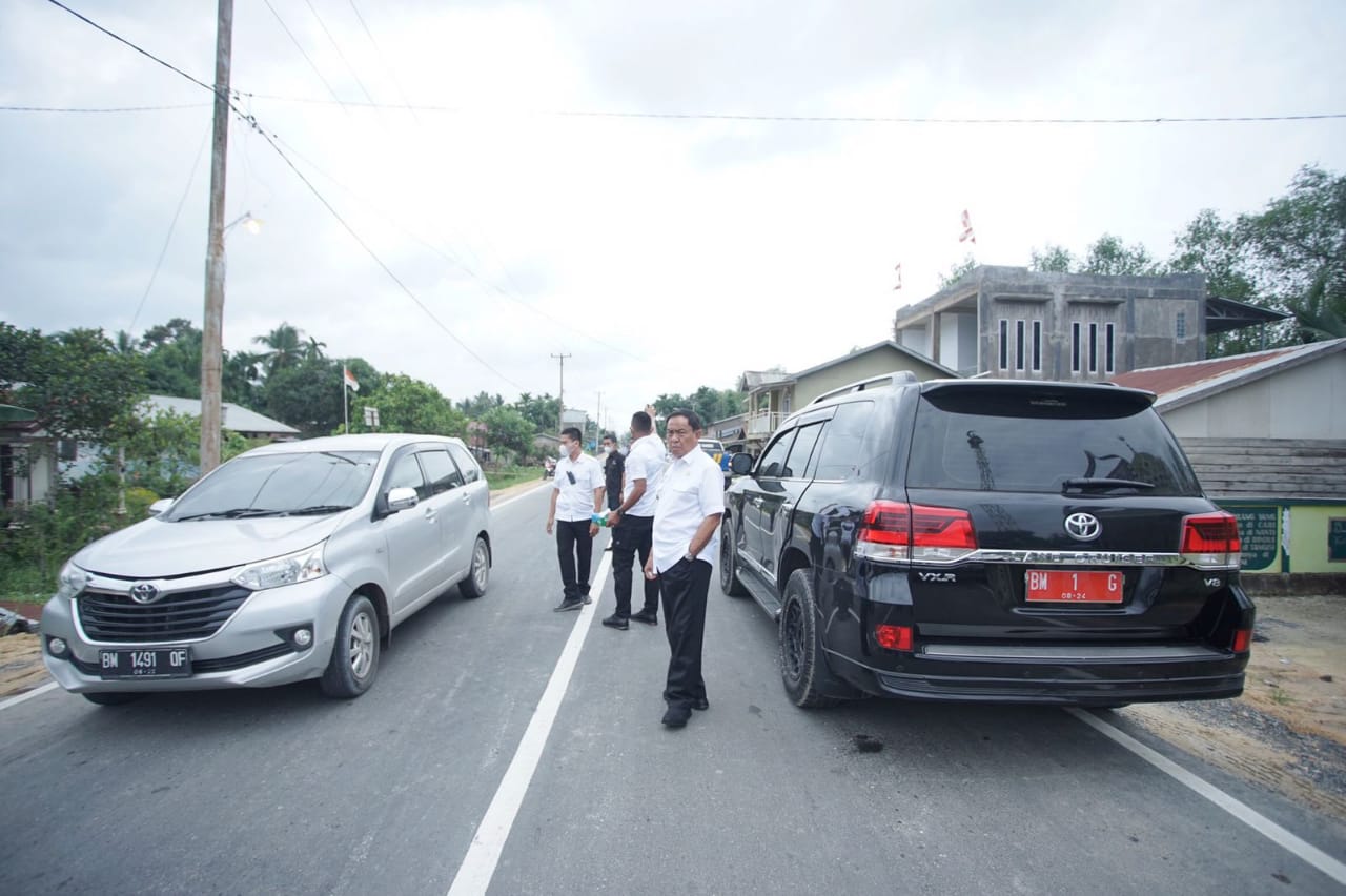 Bupati Inhil Tinjau Jalan Provinsi di Bagian Selatan