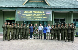 Damdim 0314/Inhil Buka Diklat Pembinaan Mental, Fisik, Disiplin & Wawasan Kebangsaan Karyawan