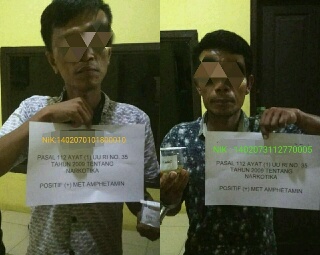 Mantan Kades & Rekannya Digerebek Polres Inhu Terkait Narkoba 