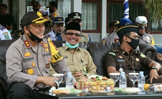 Sekda Siak Hadiri Apel Gabungan Operasi Yustisi Terkait Protokol Kesehatan 