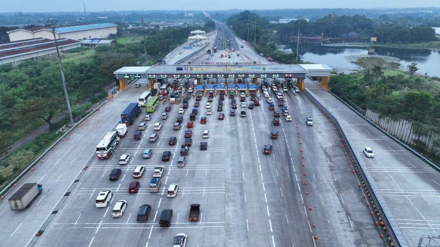 Arus Lalu Lintas di Tol Penang dan Permai pada H+2 Idul Fitri Masih Padat