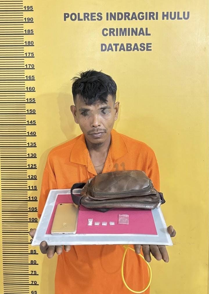 Niat Transaksi Sabu Digagalkan, Pria Asal Kuala Cenaku Diciduk Polisi di Rengat