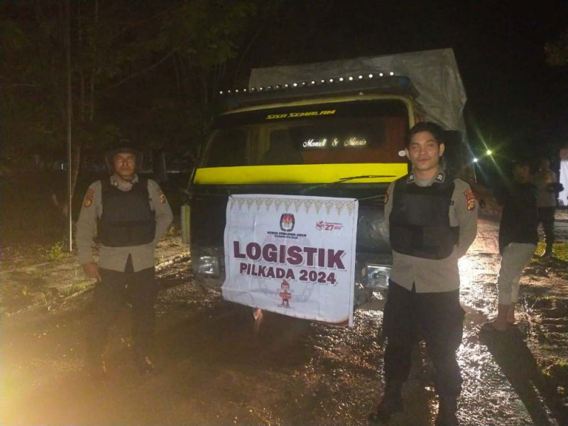 Dikawal Ketat Polres Siak, 6 PPK Sudah Selesai Lakukan Pleno, Logistik Telah Diterima KPUD Siak Dengan Aman