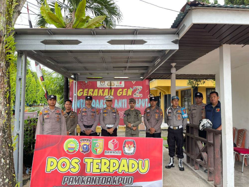 Polres Kuansing Lakukan Pengecekan Preventif Pengamanan Kantor KPUD