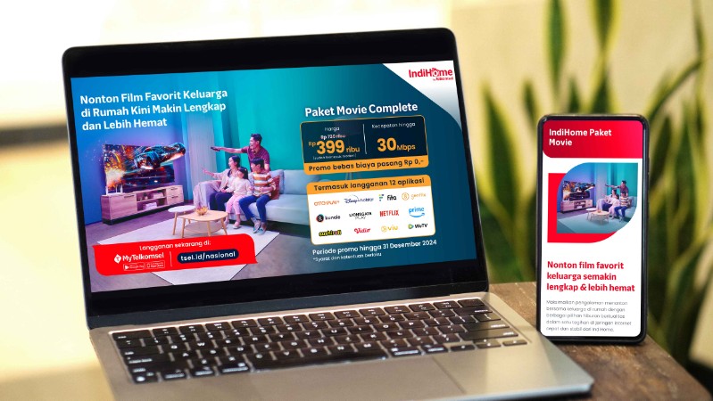 Telkomsel Luncurkan IndiHome Paket Movie Terbaru, Lebih Hemat, Makin Lengkap dengan  mulai Rp309 Ribu