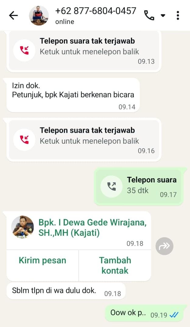 Waspada! Penipu Mengaku Kajati Riau dan Kasi Penkum Hubungi Warga