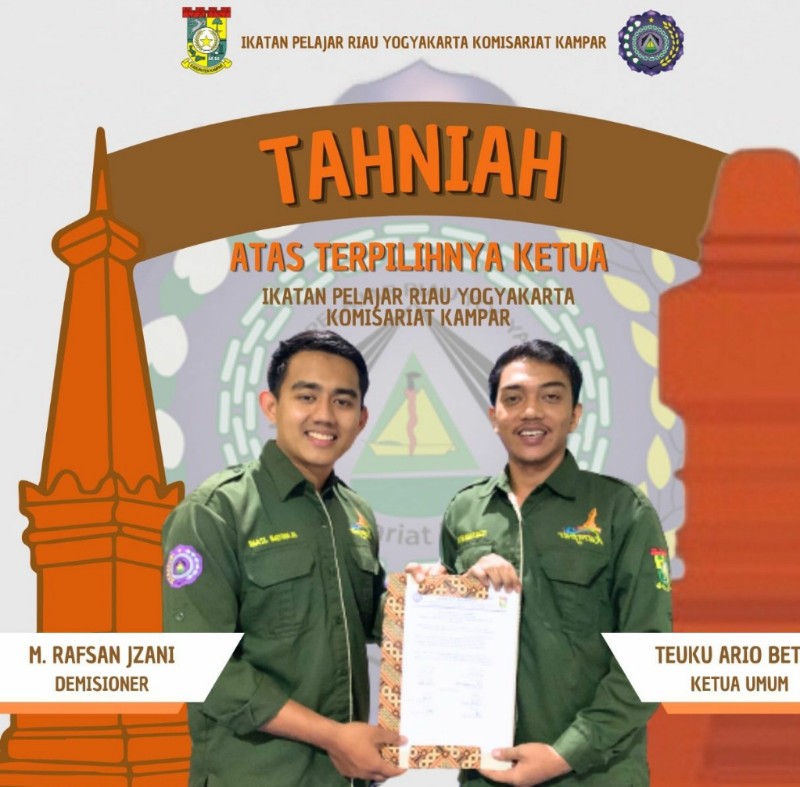 T. Ario Betra Terpilih sebagai Ketua IPRY-KK Periode 2023-2024