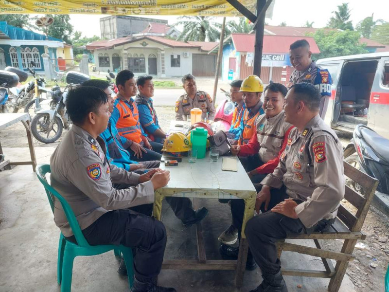 Polsek Ujung Batu Sampaikan Pesan Kamtibmas Pilkada 2024