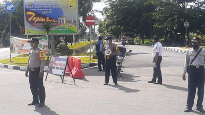   Gabungan Polsek dan Dishub Terus Sosialisasikan Adaptasi Kebiasaan Baru