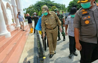 Tiga Lembaga Secara Bersama Lakukan Gerakan Cegah Covid-19 di Kabupaten Siak 