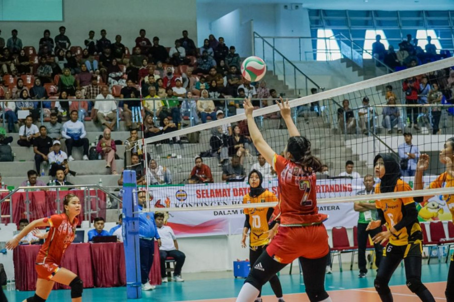 Kalahkan Sumbar 3:0, Tim Voli Putri Riau Porwil Sumatera Melaju ke Babak Semifinal