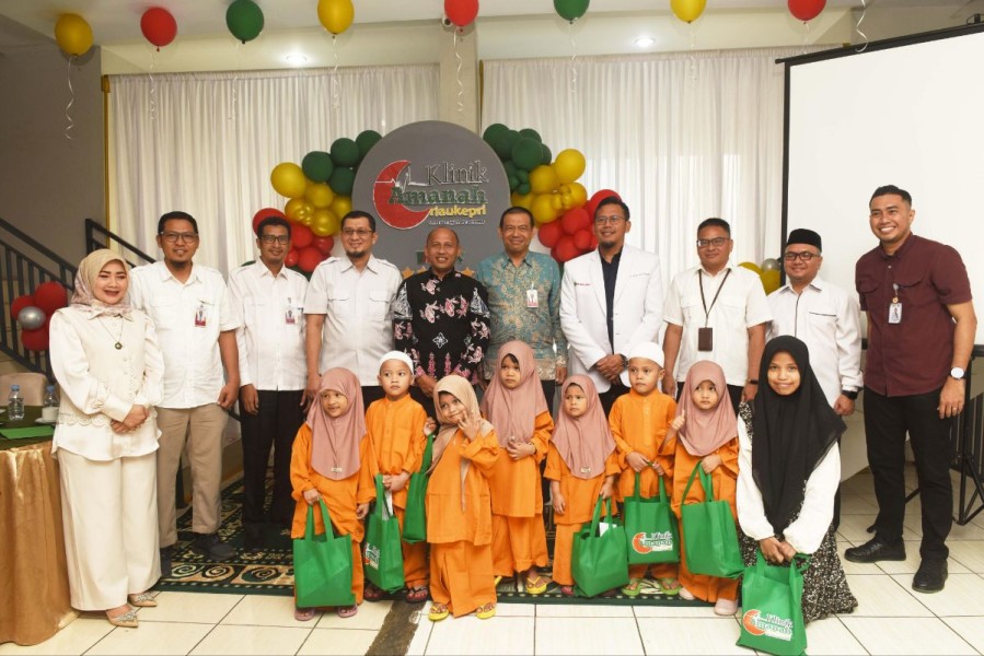 Syukuran Milad ke-5, Klinik Utama Amanah Riau Kepri Salurkan Santunan ke Panti Asuhan