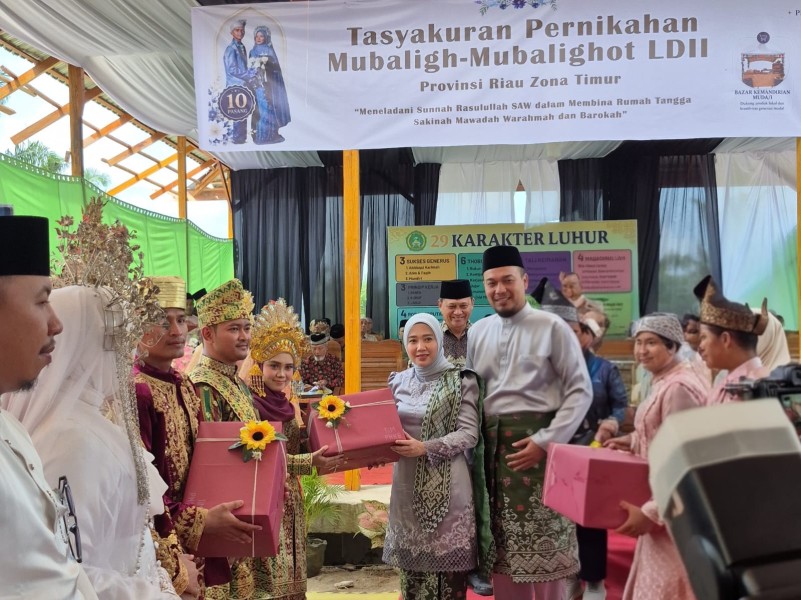 11 Pasang Mubaligh Mubalighot Ikuti Nikah Massal LDII, Ini Pesan Bupati Inhu