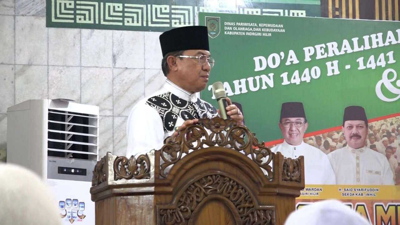 Bupati Inhil Ikuti Pembacaan Do'a Peralihan Tahun 1440 H - 1441 H
