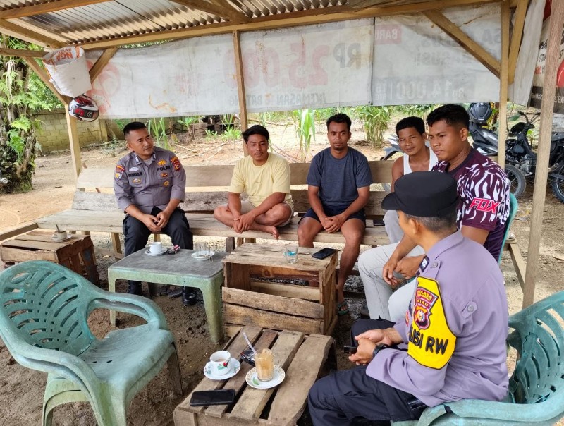 Satbinmas Polres Rohul Ajak Pemuda dan Masyarakat Desa Suka Maju Ciptakan Pilkada Damai 2024