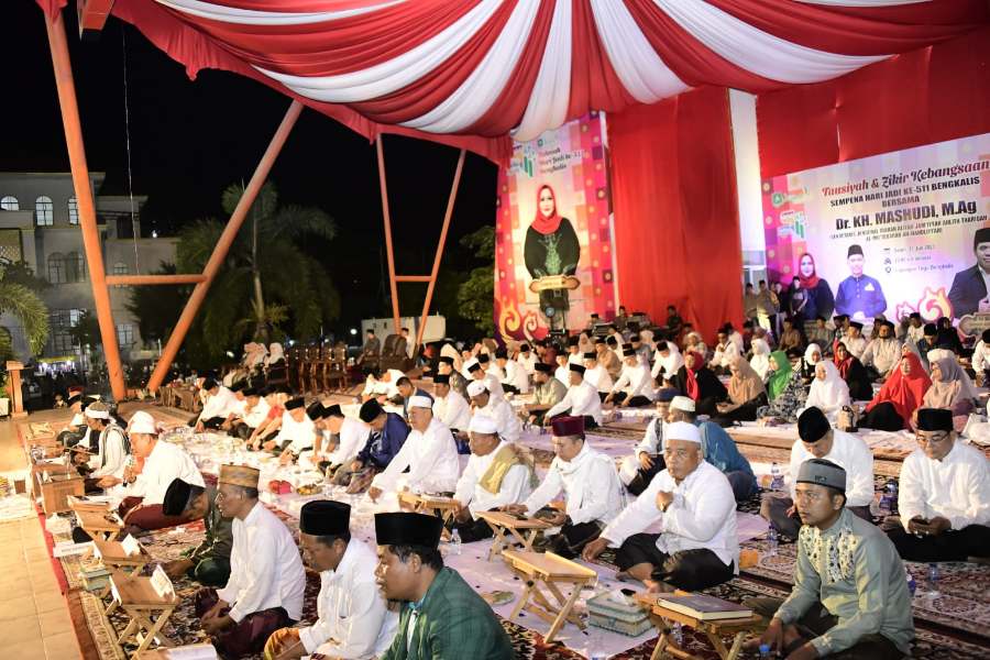 Malam Puncak Hari Jadi Bengkalis Ke-511, Pemkab Bengkalis Gelar Tausiah dan Zikir Kebangsaan