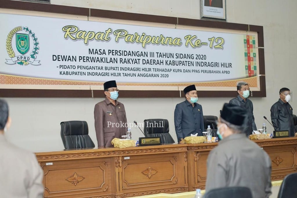 Bupati Inhil Sampaikan Pidato Pengantar KUPA dan PPAS Perubahan APBD 2020