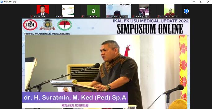 Diikuti 250 Peserta, IKAL FK USU Riau Gelar Simposium Online
