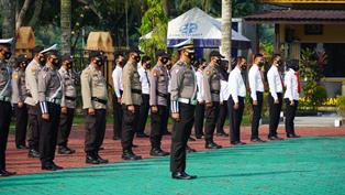 Polres Siak Laksanakan Apel Gelar Pasukan Operasi Ketupat Lancang Kuning 2021