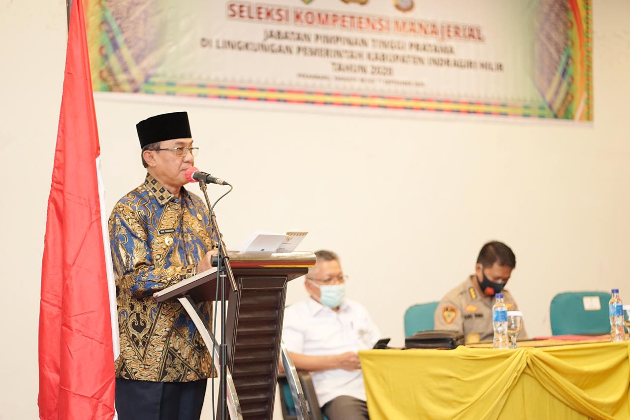 Bupati Inhil Harap Seleksi JTP Hasilkan Pejabat Berkompeten dan Berintegritas