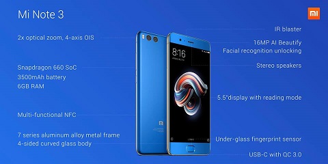 Mi Note 3, Versi Jumbo Mi 6