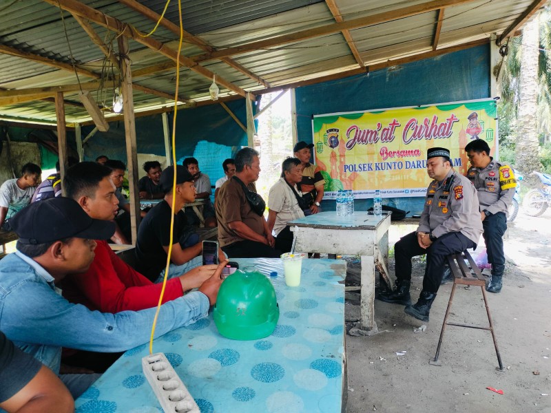 Polsek Kunto Darussalam Sampaikan Pesan Pilkada Damai di Kelurahan Kota Lama