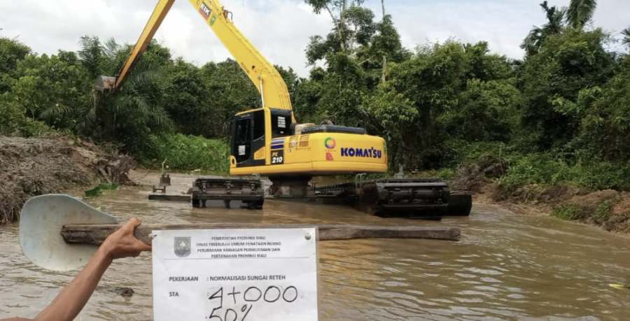 Normalisasi Sungai Reteh Inhil Sepanjag 10 KM, PUPR Butuh Waktu Lima Bulan