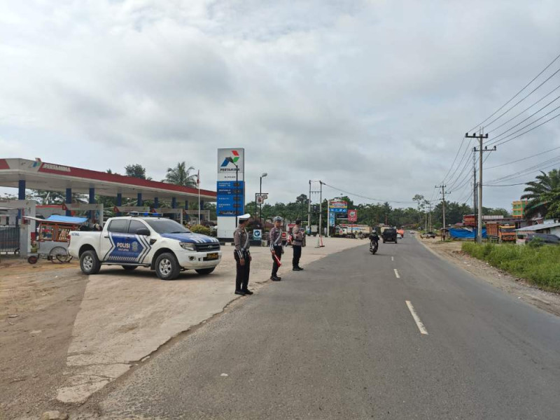 Di Sekitar SPBU Codo Sering Terjadi Kemacetan, Satlantas Polres Inhu Gelar Patroli