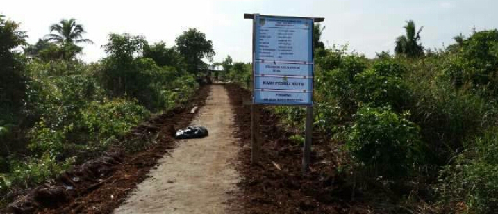 Progres Fisik Desa Binangun Jaya Hampir Selesai