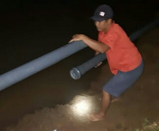 Akibat Longsor di Desa Pulau Jumat, Pipa PDAM Inhu Terputus