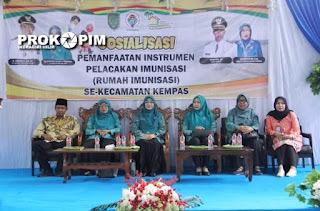 Kadinkes Inhil Hadiri Sosialisasi Pemanfaatan Instrumen Pelacakan Imunisasi di Kempas